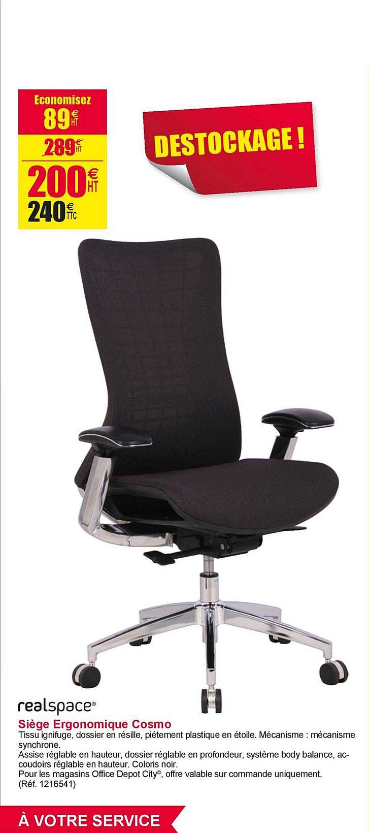 siège ergonomique cosmo realspace