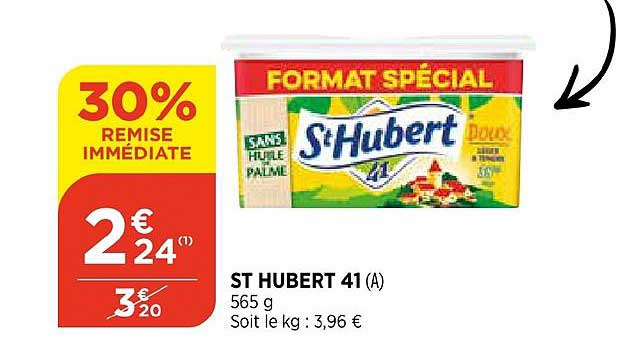 st hubert 41 30% de remise immédiate