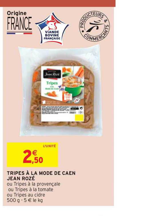 tripes à la mode de caen jean rozé