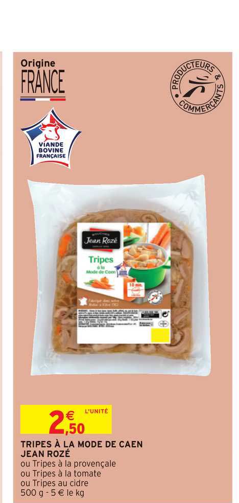 tripes à la mode de caen jean rozé