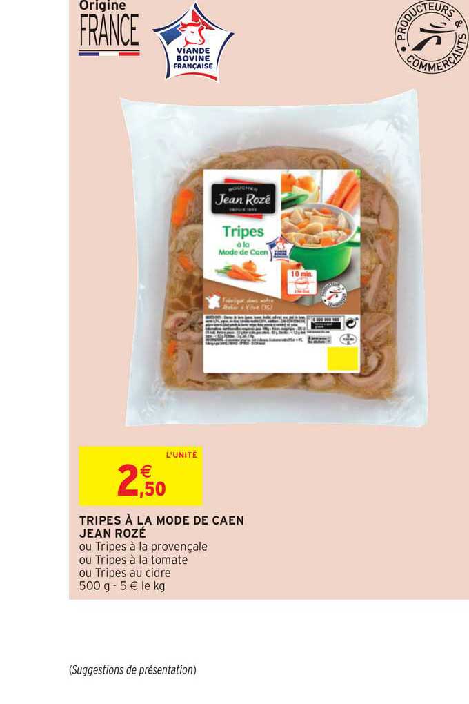 tripes à la mode de caen jean rozé