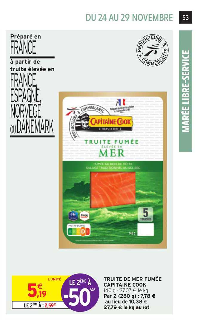 truite de mer fumée capitaine cook