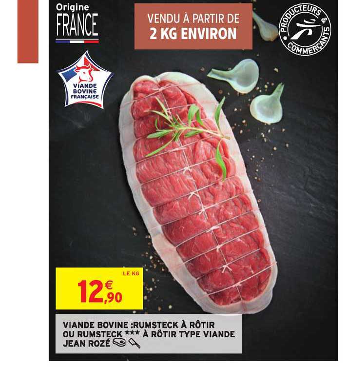 viande bovine rumsteck à rôtir ou rumsteck à rôtir type viande jean rozé