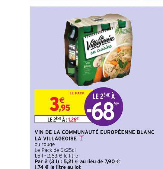 vin de la communauté européenne blanc la villageoise