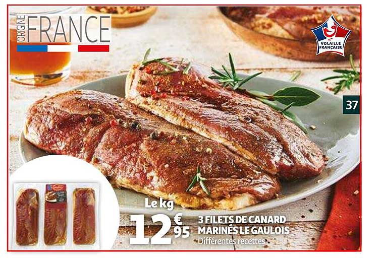 3 Filets De Canard Marinés Le Gaulois