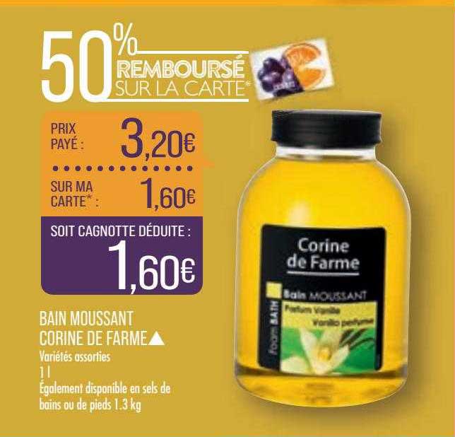 bain moussant corine de farme