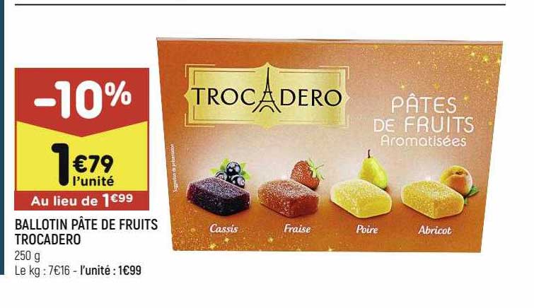 ballotin pâte de fruits trocadero