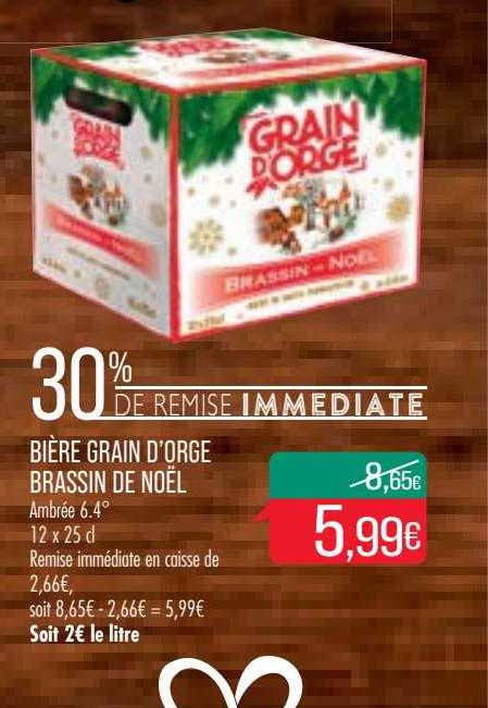 bière grain d'orge brassin de noël