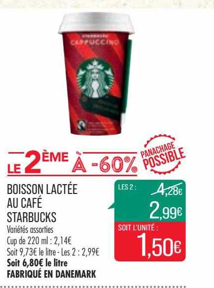Boisson Lactée Au Café Starbucks