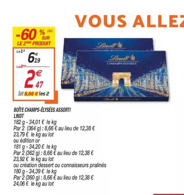 Boîte Champas-élysées Assorti Lindt