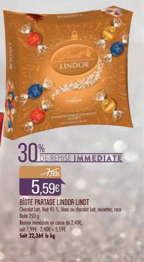 boîte partage lindor lindt