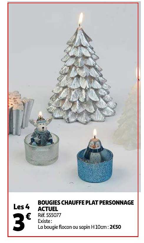 bougies chauffe plat personnage actuel