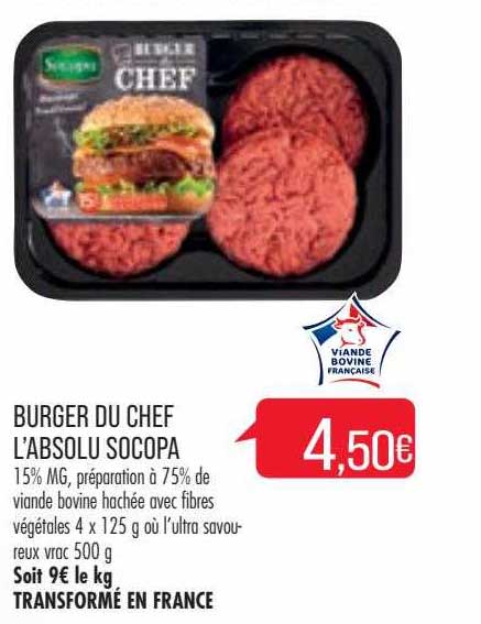burger du chef l'absolu socopa