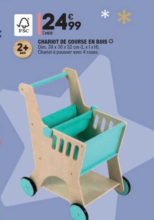Chariot De Course En Bois