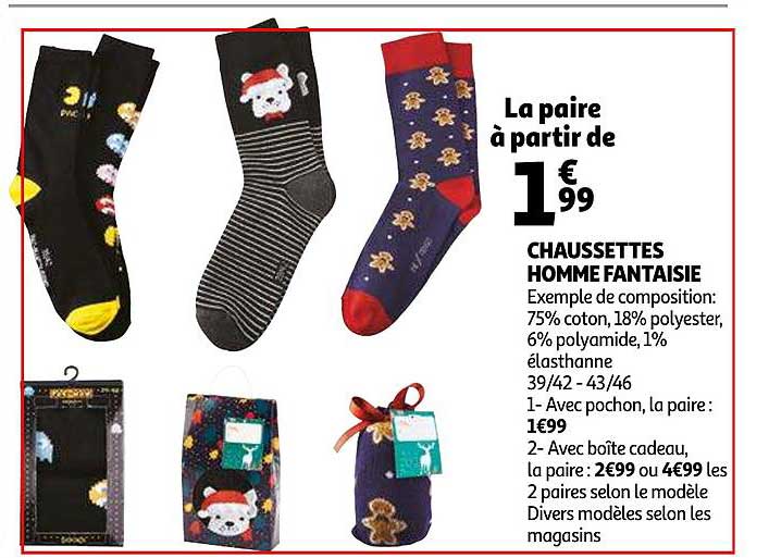 Chaussettes Homme Fantaisie