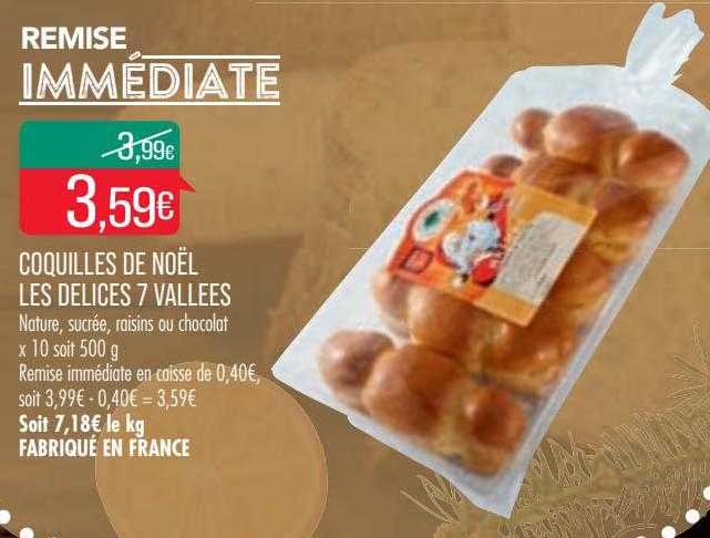 coquilles de noël les délices 7 vallées