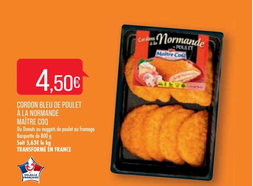cordon bleu de poulet à la normande maître coq