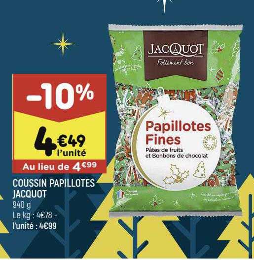 coussin papillotes jacquot