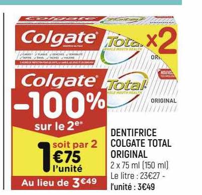 Dentifrice Colgate Total Original