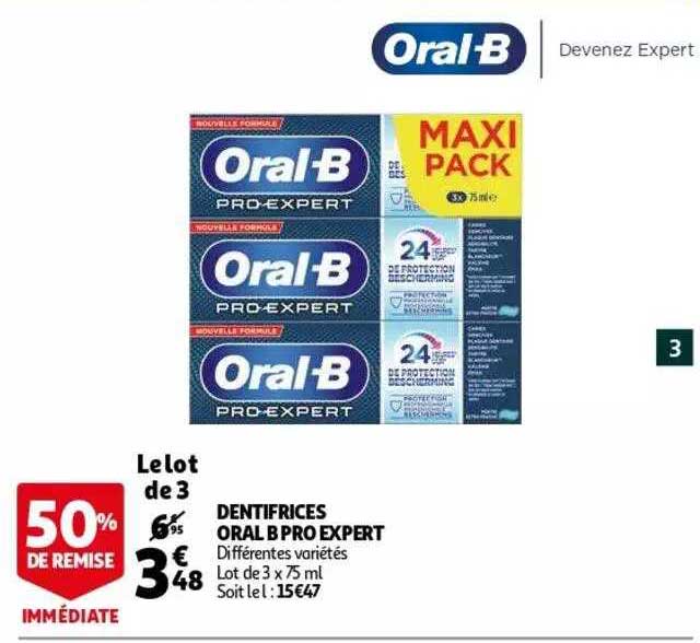dentifrices oral b pro expert