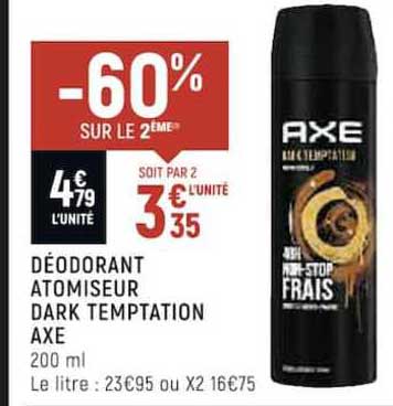 déodorant atomiseur dark temptation axe
