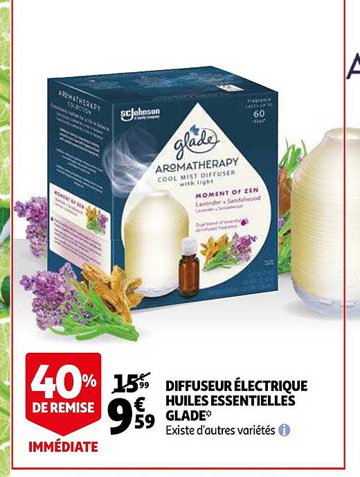 diffuseur électrique huiles essentielles glade