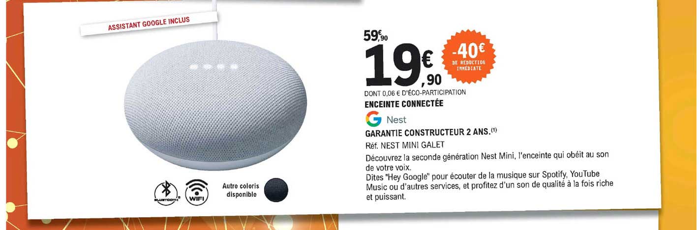enceinte connectée google nest