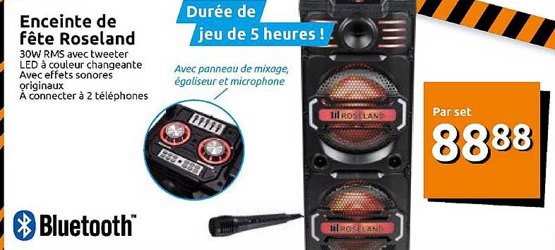 enceinte de fête roseland