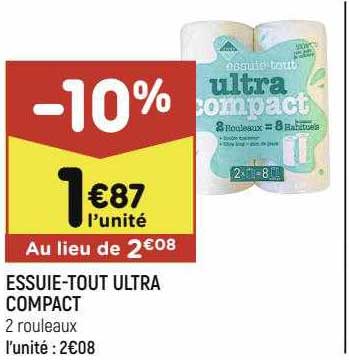 essuie-tout ultra compact