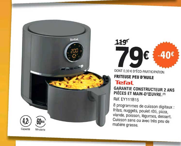 friteuse peu d'huile tefal