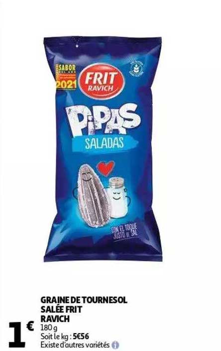 graine de tournesol salée frit ravich