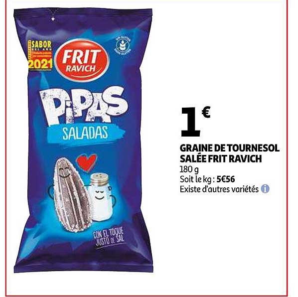 graines de tournesol salée frit ravich