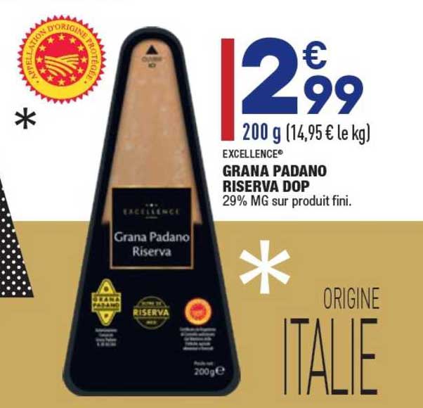 grana padana riserva dop excellence