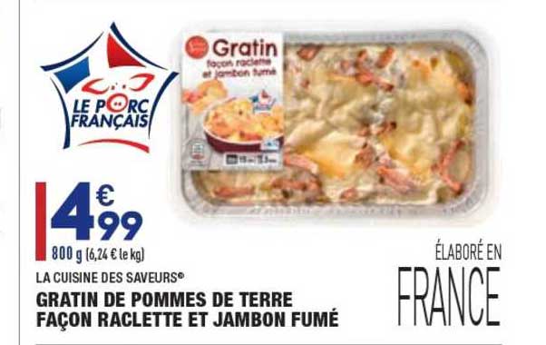 gratin de pommes de terre façon raclette et jambon fumé la cuisine des saveurs