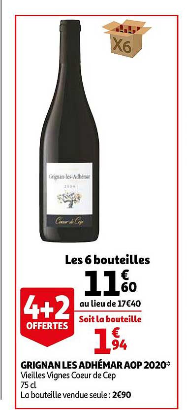 grignan les adhémar aop 2020 vieilles vignes cœur de cep