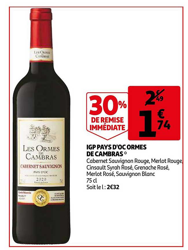 igp pays d'oc ormes de cambras