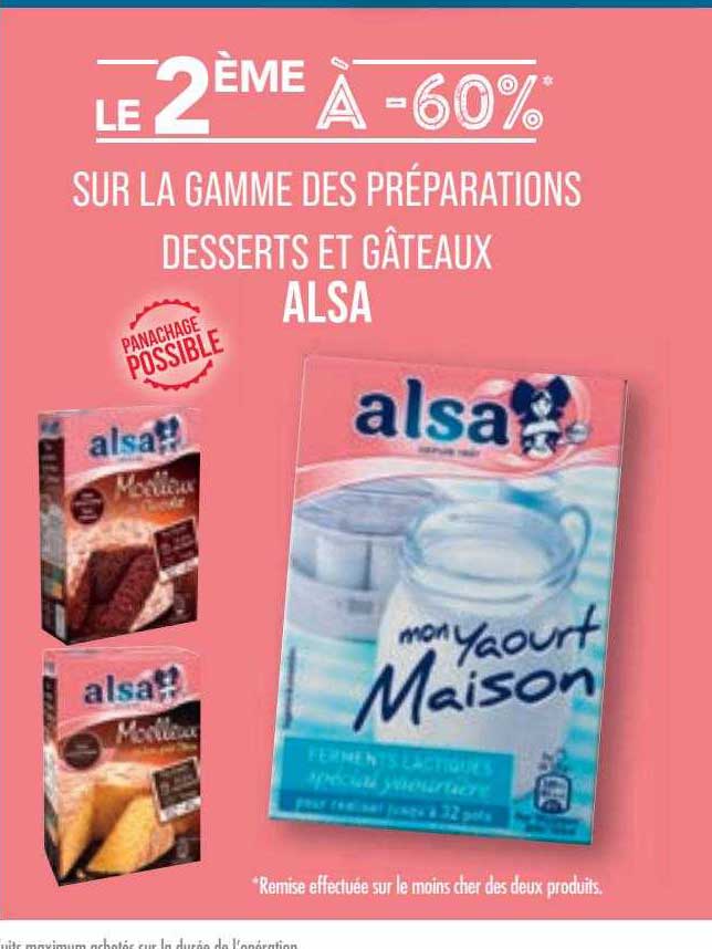 la gamme des préparations dessert et gâteaux alsa