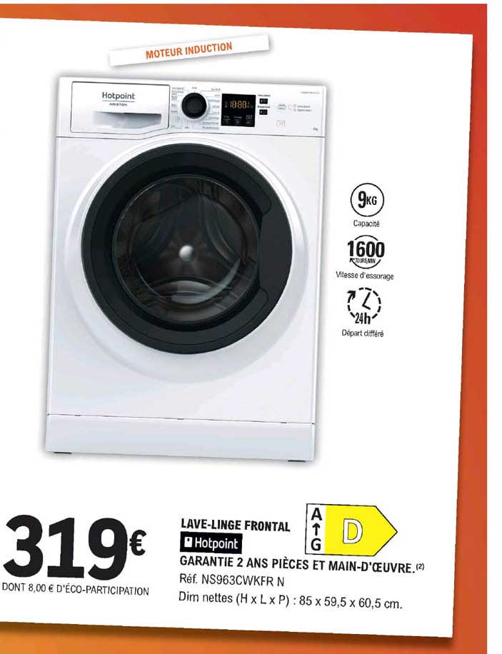 lave-linge frontal hotpoint