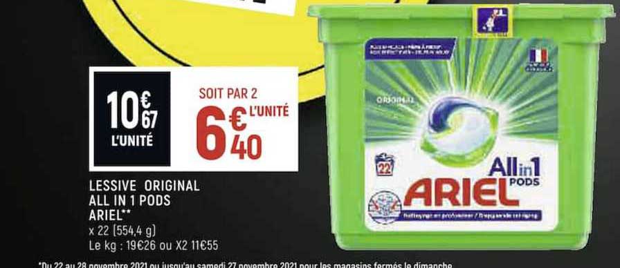 lessive original all in 1 pods ariel