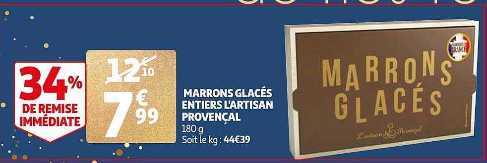 Marrons Glacés Entiers L'artisan Provençal