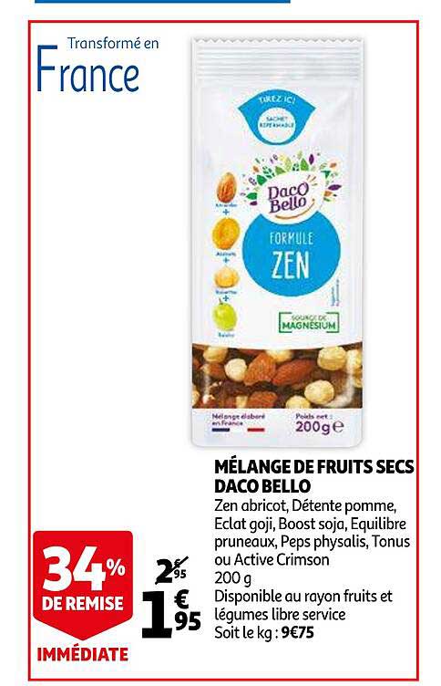 mélange de fruits secs daco bello