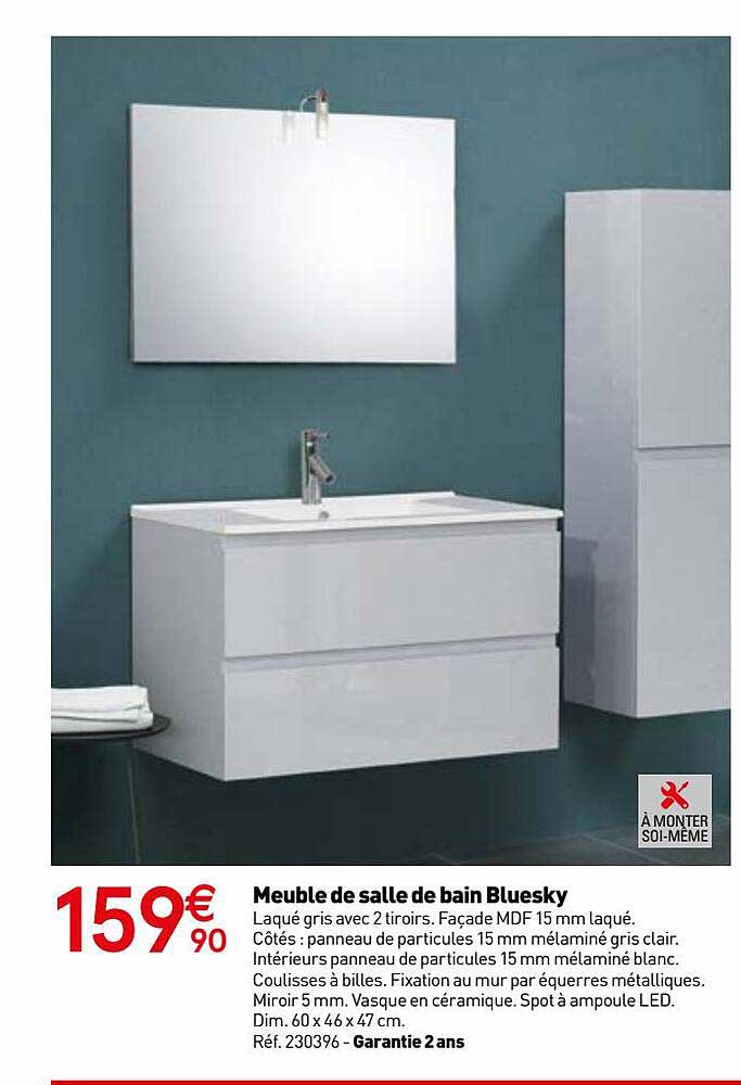 Meuble De Salle De Bain Bleusky