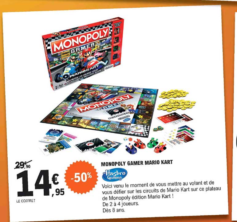 monopoly gamer mario kart hasbro gaming