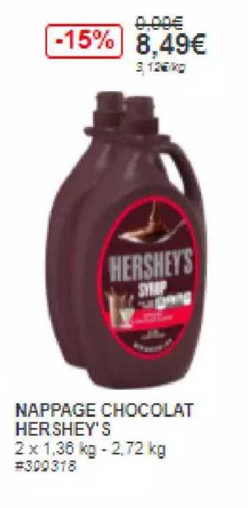 nappage chocolat hershey's