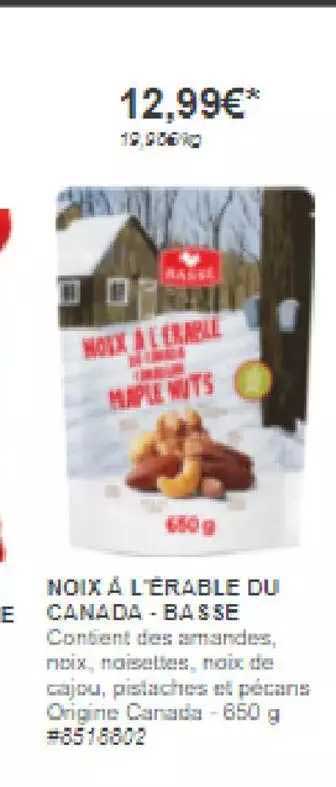 Noix à L'érable Du Canada - Basse