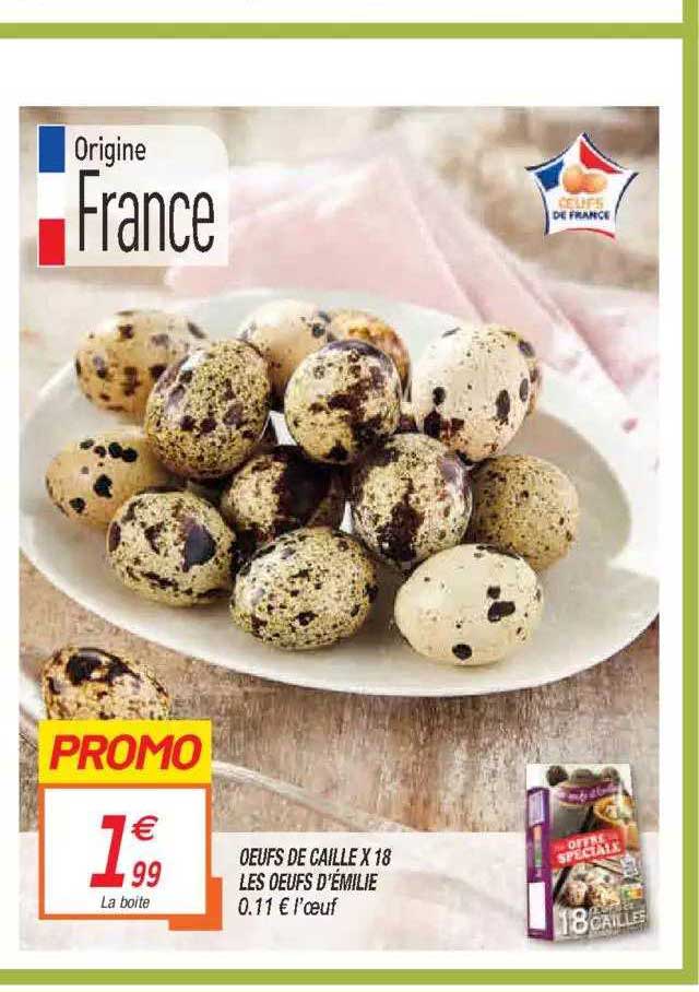 oeufs de caille x18 les oeufs d'émilie