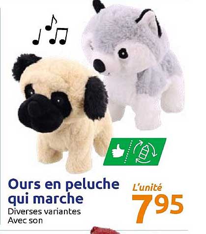 ours en peluche qui marche