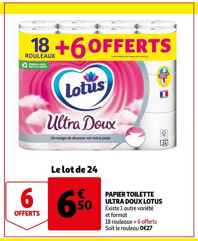 Papier Toilette Ultra Doux Lotus