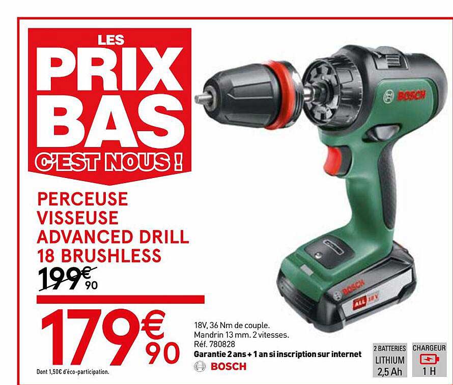Perceuse Visseuse Advanced Drill 18 Brushless Bosch