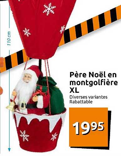 père noël en montgolfière xl